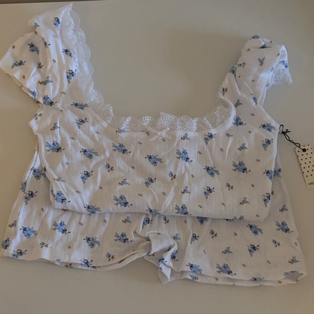White Fox DP floral sleep romper